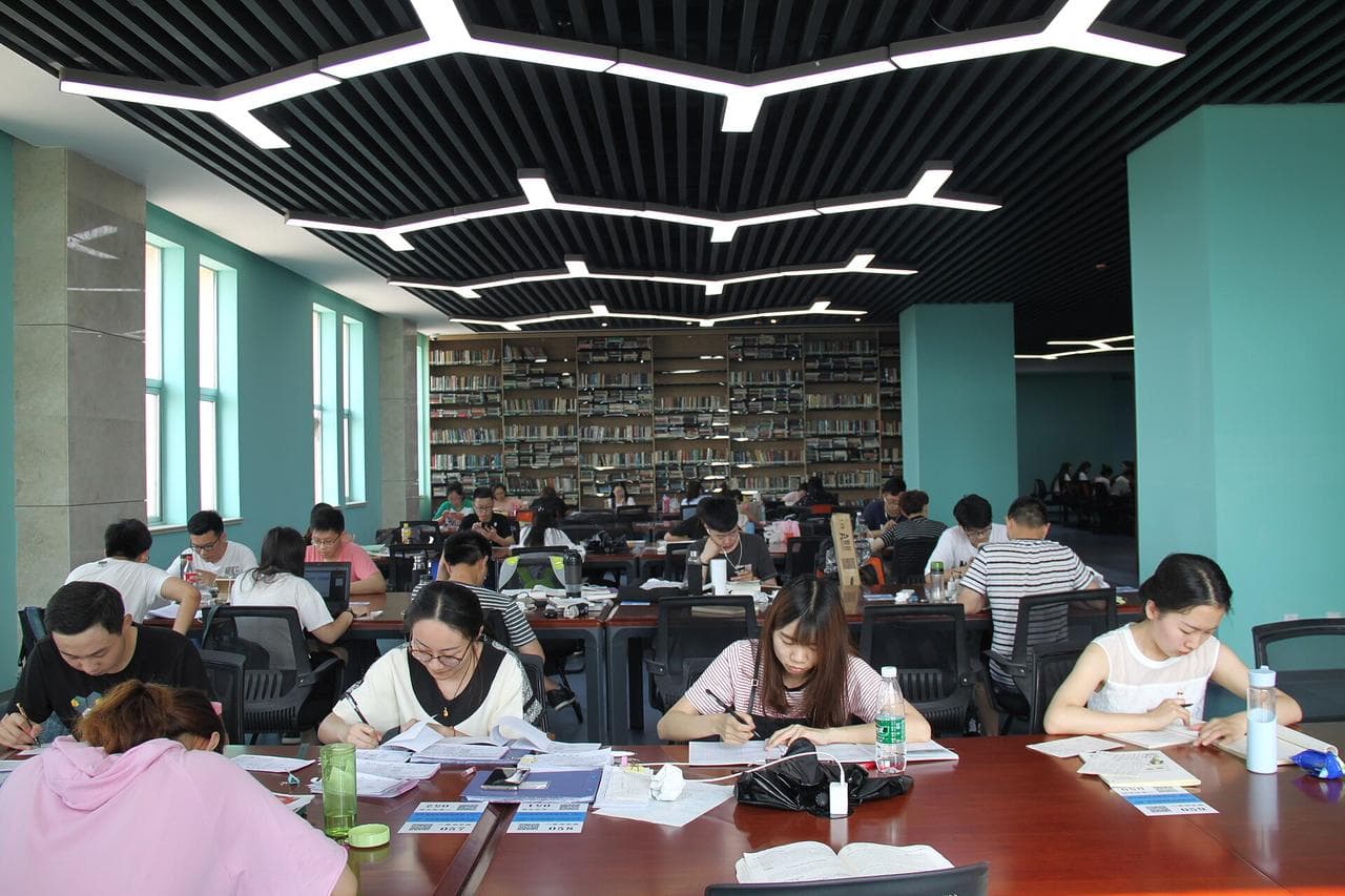 A test preparation class in session